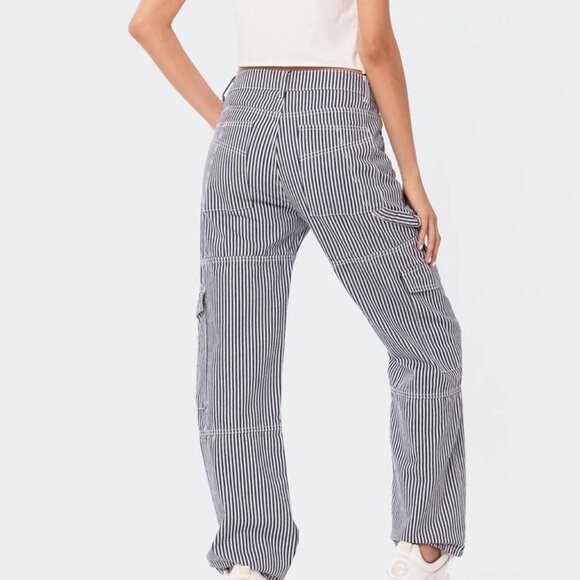 Edikted stripe out cargo pants size xs - Picture 3 of 4